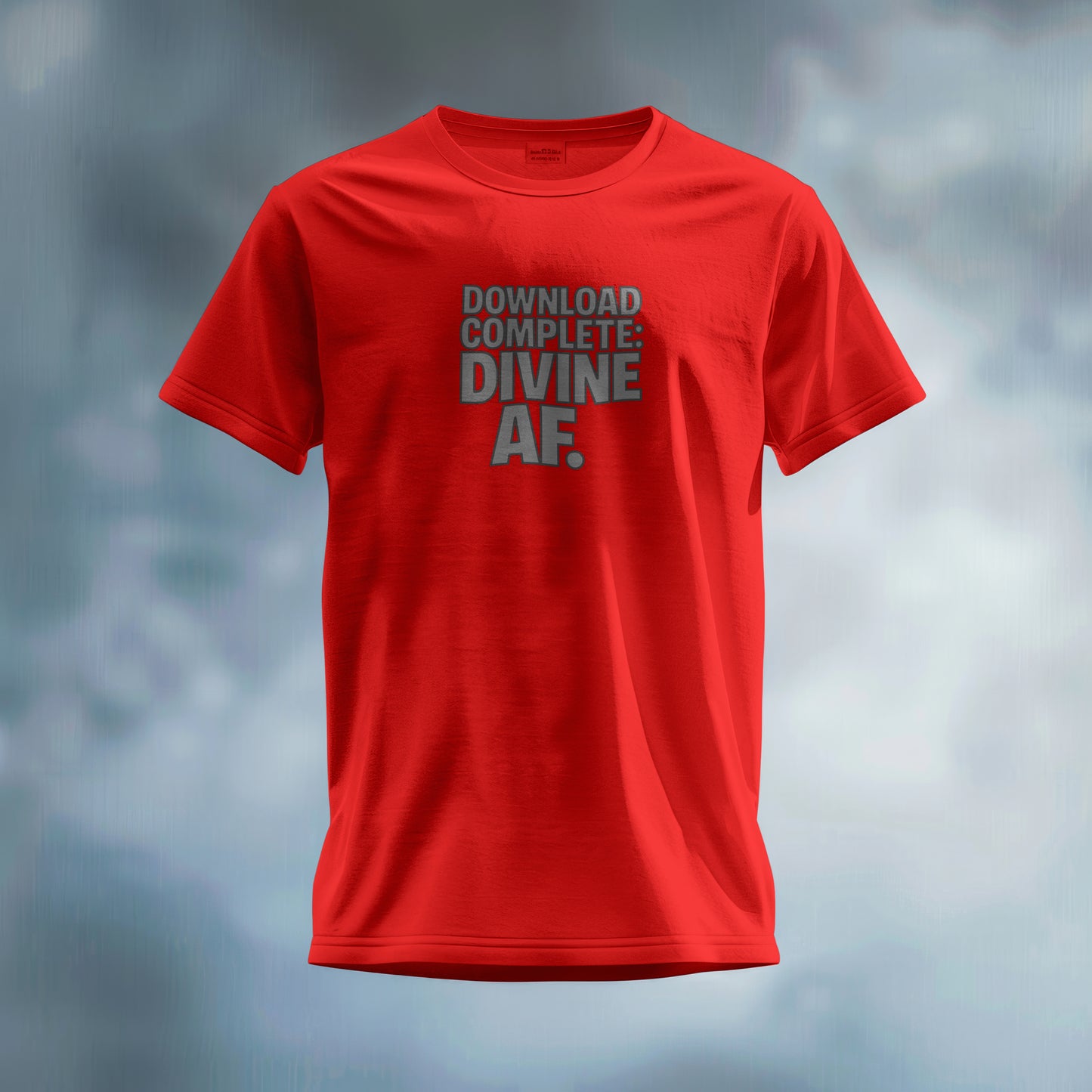 "Divine AF” Download Complete Tee – Cosmic Confidence in Cotton