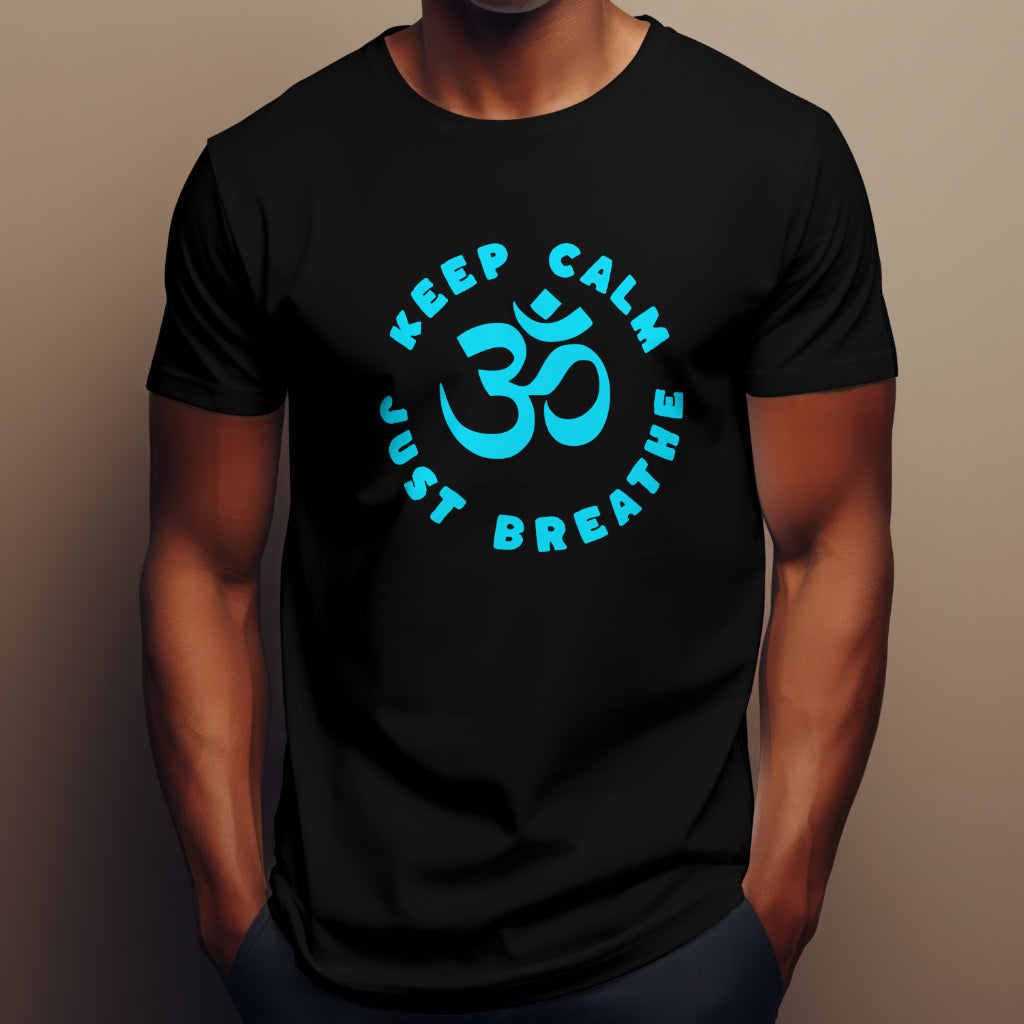 Keep Calm Just Breathe – Spiritual Om T-Shirt