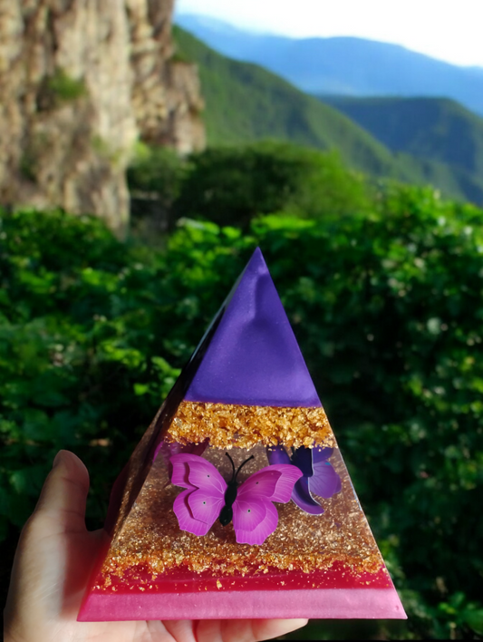 Transformation & Energy Resin Pyramid – Butterfly Edition