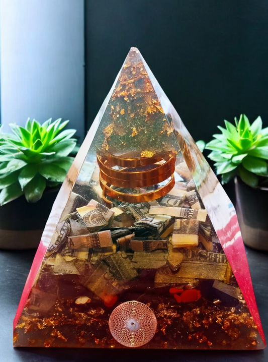 Enchanted Crystal Resin Pyramid