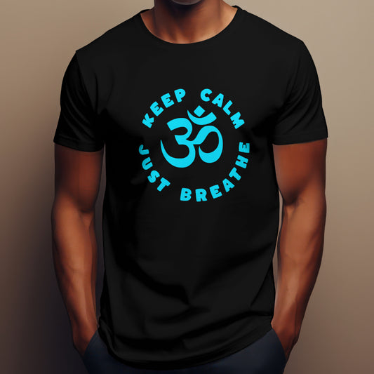 Keep Calm Just Breathe – Spiritual Om T-Shirt