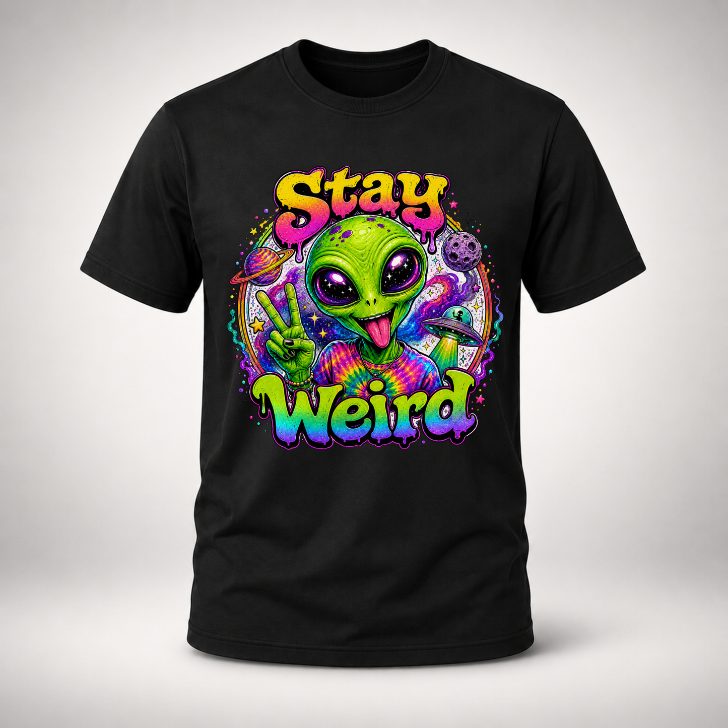 Stay Weird Alien Graphic Tee