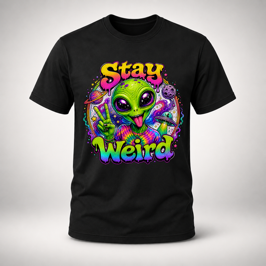 Stay Weird Alien Graphic Tee