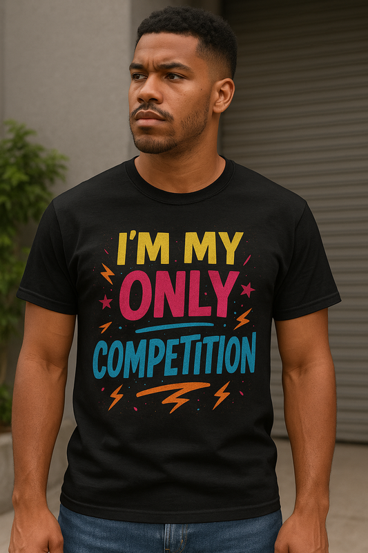 I’m My Only Competition T-Shirt | Bold Urban Streetwear Motivation Tee by Emoceans Planet